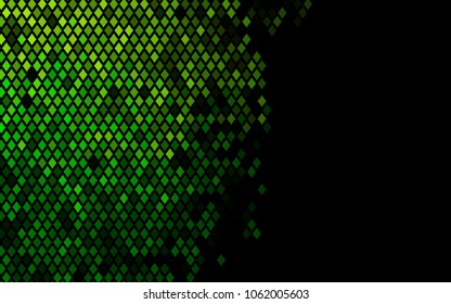 Dark Green vector blurry rectangular background. Geometric background in square style with gradient. The pattern can be used for brand-new background.