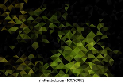 Dark Green vector blurry triangle background. A completely new color illustration in a vague style. The elegant pattern can be used as part of a brand book.