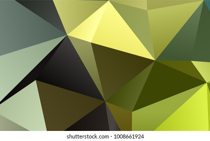 Dark Green vector blurry triangle template. Shining colored illustration in a brand-new style. The polygonal design can be used for your web site.