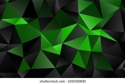 Dark Green vector blurry triangle background. An elegant bright illustration with gradient. Brand-new design for your business.