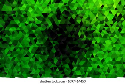 Dark Green vector blurry triangle template. An elegant bright illustration with gradient. A completely new design for your business.