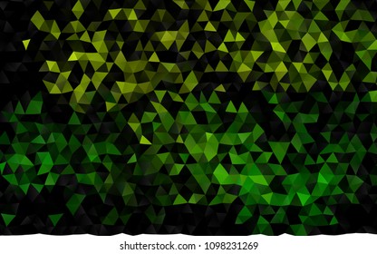 Dark Green vector blurry triangle template. Glitter abstract illustration with an elegant design. The template can be used as a background for cell phones.