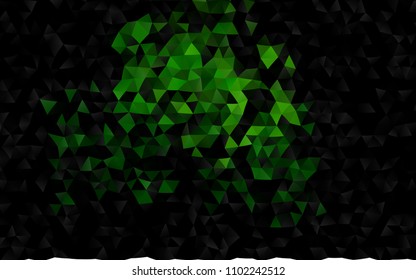 Dark Green vector blurry triangle pattern. Glitter abstract illustration with an elegant design. A new texture for your design.