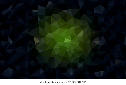 Dark Green vector blurry triangle background design. Geometric background in Origami style with gradient. 