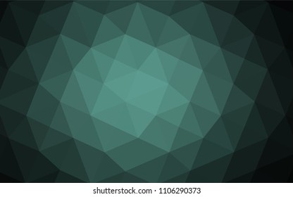 Dark Green vector blurry triangle pattern. Glitter abstract illustration with an elegant design. Textured pattern can be used for background.