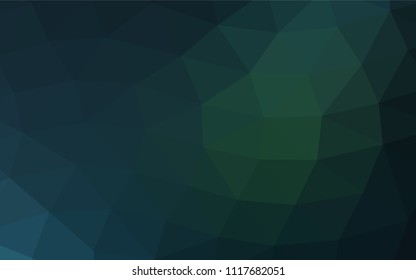 Dark Green vector blurry triangle pattern. A vague abstract illustration with gradient. The elegant pattern can be used as part of a brand book.