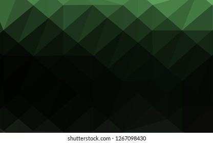 Dark Green vector blurry triangle pattern. Modern geometrical abstract illustration with gradient. Brand new design for your business.