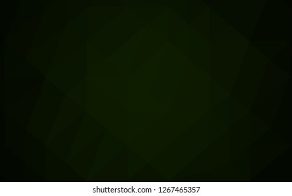 Dark Green vector blurry triangle template. Colorful illustration in abstract style with gradient. The best triangular design for your business.