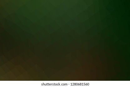 Dark Green vector blurry triangle template. Shining colored illustration in a Brand new style. Template for your brand book.