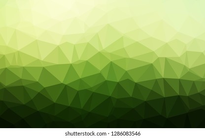 Dark Green vector blurry triangle pattern. Geometric illustration in Origami style with gradient. Completely new design for your business.