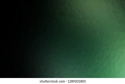 Dark Green vector blurry triangle template. Glitter abstract illustration with an elegant design. Template for your brand book.