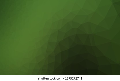 Dark Green vector blurry triangle texture. Modern geometrical abstract illustration with gradient. Completely new template for your business design.