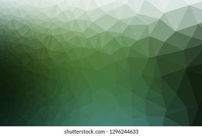 Dark Green vector blurry triangle pattern. Colorful illustration in abstract style with gradient. Template for a cell phone background.