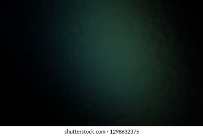 Dark Green vector blurry triangle texture. Colorful illustration in Origami style with gradient.  Brand new design for your business.