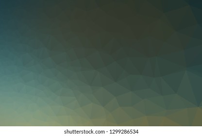 Dark Green vector blurry triangle pattern. An elegant bright illustration with gradient. The best triangular design for your business.