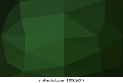 Dark Green vector blurry triangle template. Modern geometrical abstract illustration with gradient. Textured pattern for background.