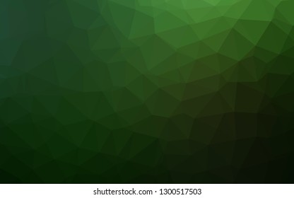 Dark Green vector blurry triangle template. Colorful illustration in abstract style with gradient. Completely new template for your business design.