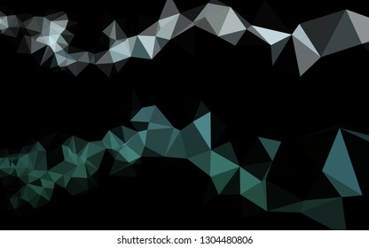 Dark Green vector blurry triangle template. Shining colored illustration in a Brand new style. Completely new template for your business design.