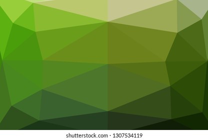 Dark Green vector blurry triangle template. Colorful abstract illustration with gradient. The best triangular design for your business.