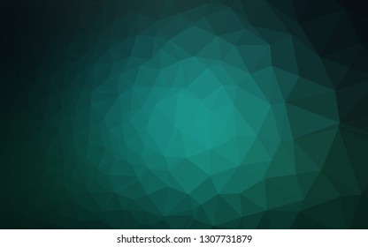 Dark Green vector blurry triangle texture. Creative illustration in halftone style with gradient. Elegant pattern for a brand book.
