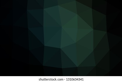 Dark Green vector blurry triangle template. Colorful illustration in abstract style with gradient. The best triangular design for your business.