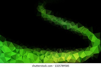 Dark Green vector blurry triangle pattern. Modern geometrical abstract illustration with gradient. Template for your brand book.