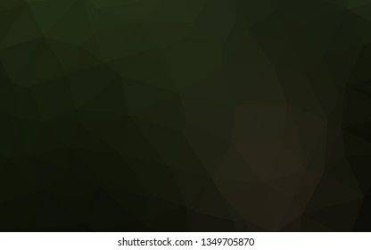 Dark Green vector blurry triangle pattern. Geometric illustration in Origami style with gradient. Brand new style for your business design.