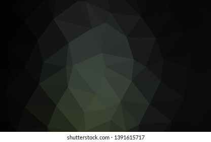 Dark Green vector blurry triangle pattern. Modern geometrical abstract illustration with gradient. Brand new style for your business design.