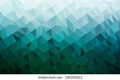 Dark Green vector blurry triangle template. Colorful illustration in abstract style with gradient. Completely new design for your business.