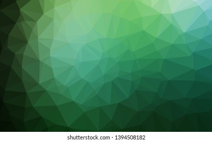 Dark Green vector blurry triangle texture. A completely new color illustration in a vague style. Elegant pattern for a brand book.