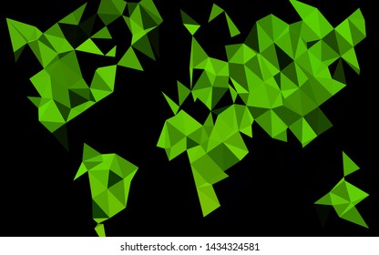 Dark Green vector blurry triangle texture. A sample with polygonal shapes. Textured pattern for background.