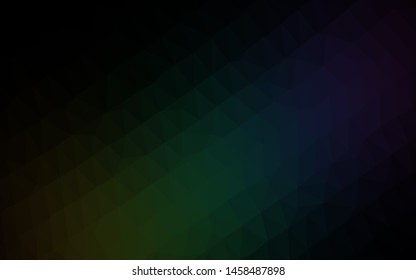 Dark Green vector blurry triangle template. Colorful illustration in abstract style with gradient. Triangular pattern for your business design.