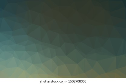 Dark Green vector blurry triangle texture. A sample with polygonal shapes. Brand new style for your business design.
