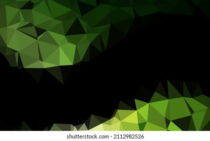 Patrón triangular de borrosa del vector verde oscuro. Ilustración abstracta geométrica moderna con gradiente. Nuevo diseño para su negocio.
