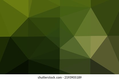 Dark Green vector blurry triangle template. Creative illustration in halftone style with gradient. Template for a cell phone background.
