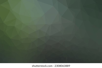 Dark Green vector blurry triangle pattern. A completely new color illustration in a vague style. Brand new style for your business design.