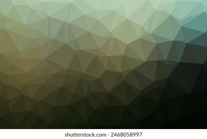 Dark Green vector blurry triangle texture. Creative illustration in halftone style with gradient. Completely new design for your business.