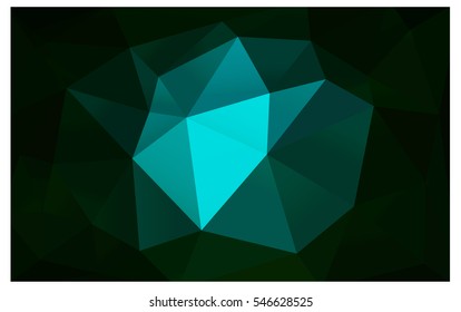 Dark Green vector blurry triangle background design. Geometric background in Origami style with gradient. 