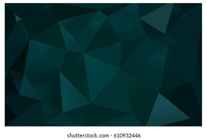 Dark Green vector blurry triangle background design. Geometric background in Origami style with gradient. 