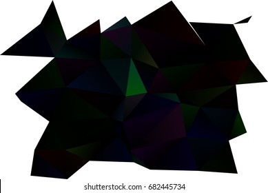 Dark Green vector blurry triangle template. Creative illustration in halftone style with gradient. The elegant pattern can be used as part of a brand book.