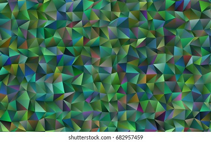 Dark Green vector blurry triangle template. A sample with polygonal shapes. The completely new template can be used for your brand book.
