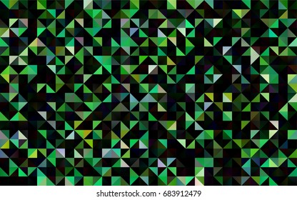 Dark Green vector blurry triangle background. A completely new color illustration in a vague style. The elegant pattern can be used as part of a brand book.