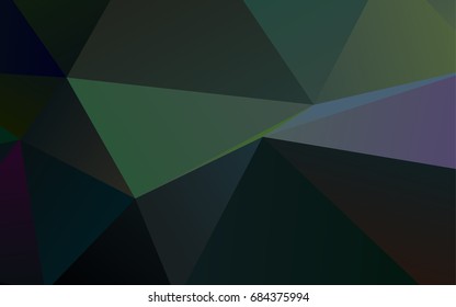 Dark Green vector blurry triangle template. Modern geometrical abstract illustration with gradient. A completely new template for your business design.