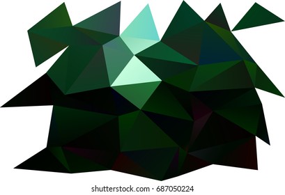 Dark Green vector blurry triangle template. Geometric illustration in Origami style with gradient.  The polygonal design can be used for your web site.