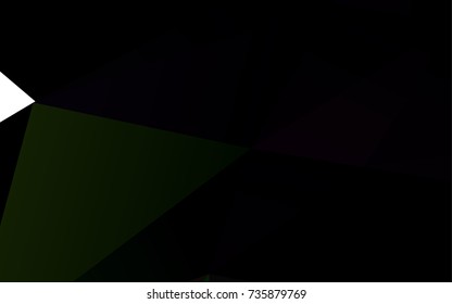 Dark Green vector blurry triangle template. Brand-new colored illustration in blurry style with gradient. The polygonal design can be used for your web site.