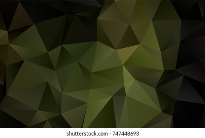 Dark Green vector blurry triangle background. A vague abstract illustration with gradient. Brand-new design for your business.