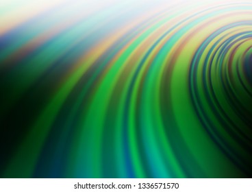 Dark Green vector bokeh and colorful pattern. Colorful illustration in abstract style with gradient. The background for your creative designs.