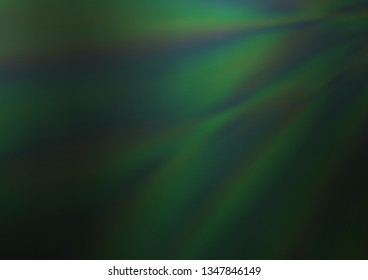 Dark Green vector bokeh and colorful pattern. Colorful illustration in abstract style with gradient. Brand new style for your business design.