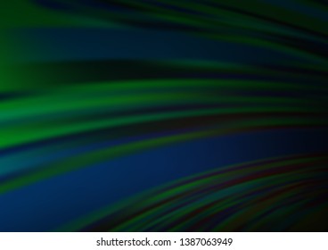Dark Green vector bokeh and colorful pattern. Shining colorful illustration in a Brand new style. Brand new style for your business design.