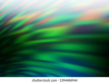 Dark Green vector bokeh and colorful pattern. Creative illustration in halftone style with gradient. A completely new design for your business.